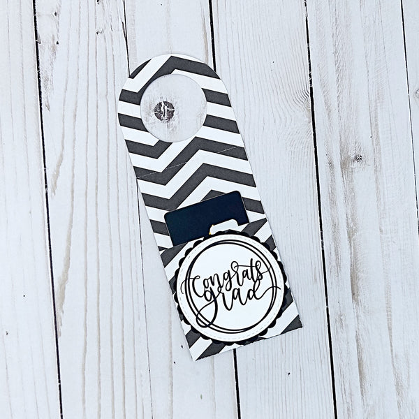 Congrats Grad Wine Bottle Tag with Gift Card Holder