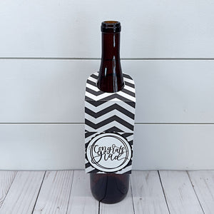 Congrats Grad Wine Bottle Tag with Gift Card Holder
