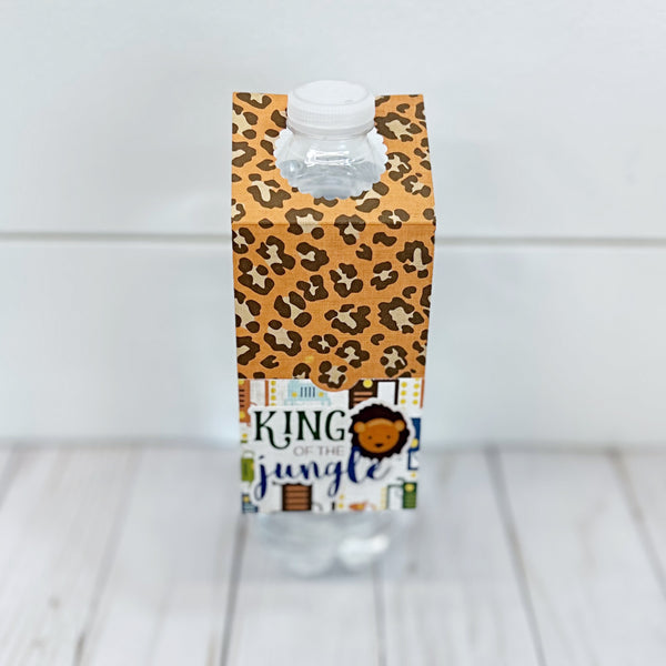 Assorted Jungle Themed Water Bottle Drink Tags With Pocket for Powdered Drink Mix, Party or Shower Favor
