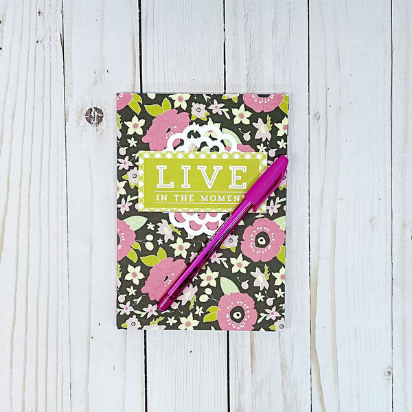 Pretty Inspirational Notebook with Pocket for Gift Card