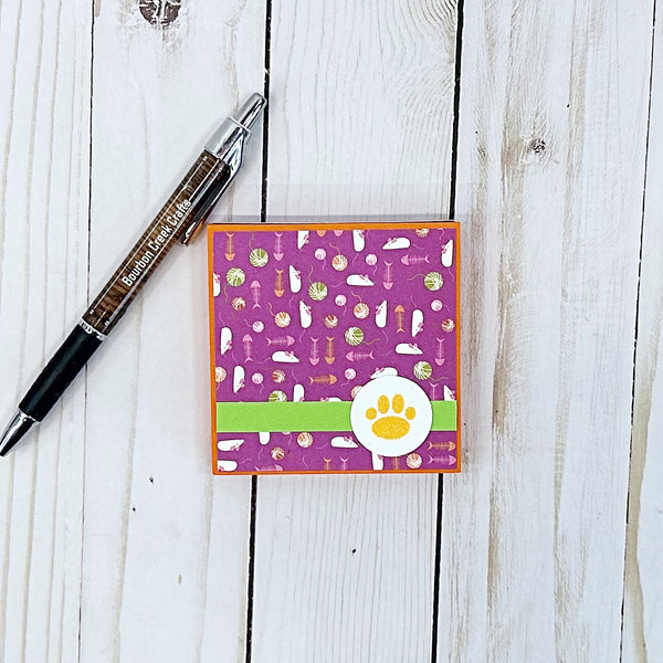 Cat Themed Decorated Post-It Notepad