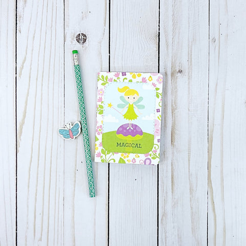 Fairy Themed Mini Composition Notebook Set with Gift Card Pocket