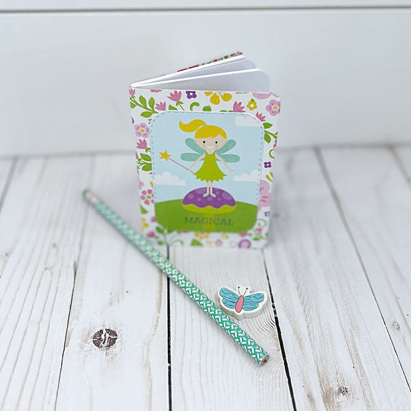 Fairy Themed Mini Composition Notebook Set with Gift Card Pocket