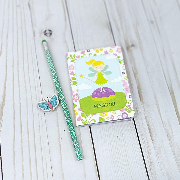 Fairy Themed Mini Composition Notebook Set with Gift Card Pocket