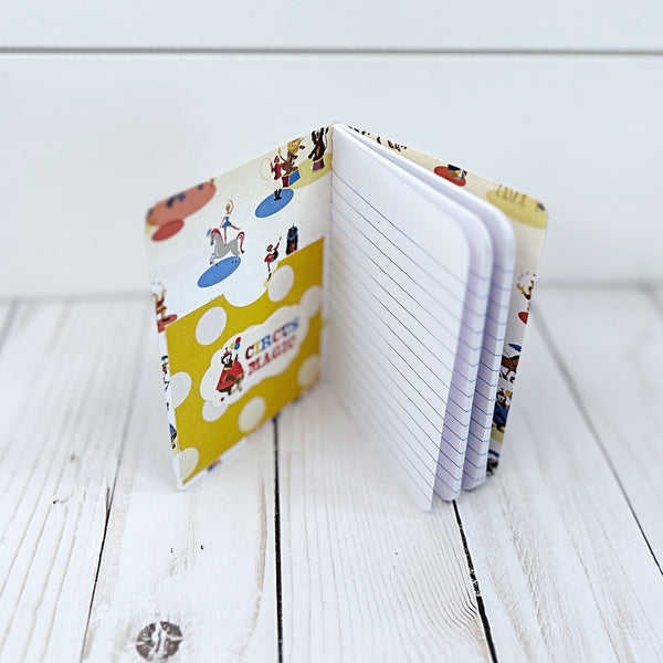 Circus Themed Mini Composition Notebook with Gift Card Pocket