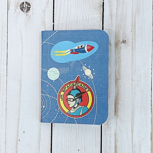 Space Themed Mini Composition Notebook with Pocket for Gift Card