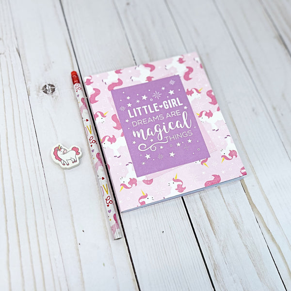 Unicorn Themed Inspirational Notebook Set