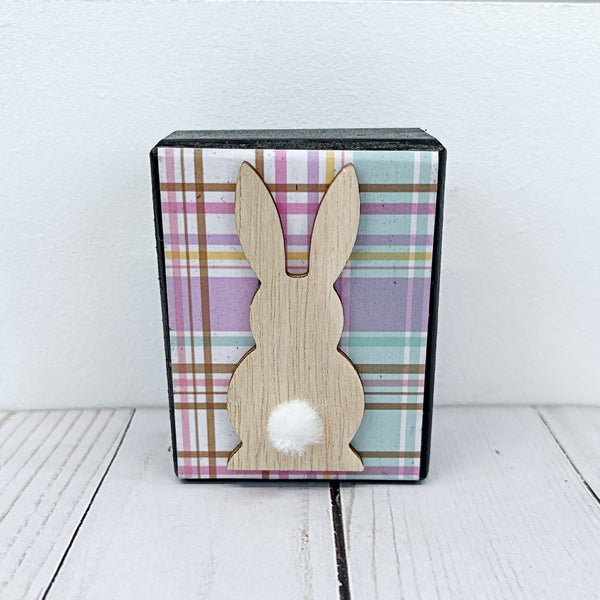 Pastel Bunny Decor Set for Spring Tiered Trays, Shelves or Tabletops