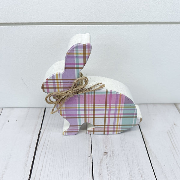 Pastel Bunny Decor Set for Spring Tiered Trays, Shelves or Tabletops