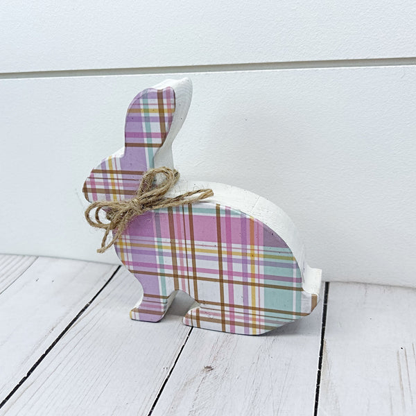 Pastel Bunny Decor Set for Spring Tiered Trays, Shelves or Tabletops