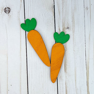 Wooden Carrots Set of 2 for Easter Tiered Trays or Shelves