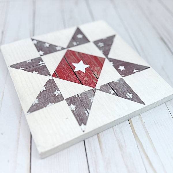 Rustic Red White and Blue 3 Piece Patriotic Decorating Set