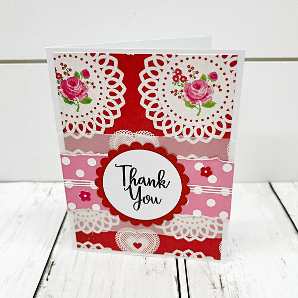 Shabby Chic Style Assorted Card Set of 6, Handmade Notecards