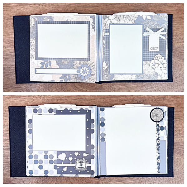 Premade Wedding Scrapbook Photo Album,  8x8 Inch Photo Book Ready for Pictures