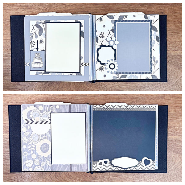 Premade Wedding Scrapbook Photo Album,  8x8 Inch Photo Book Ready for Pictures