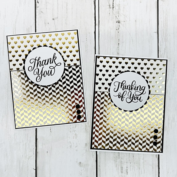 Elegant Assorted Card Set of 6, Handmade Notecards