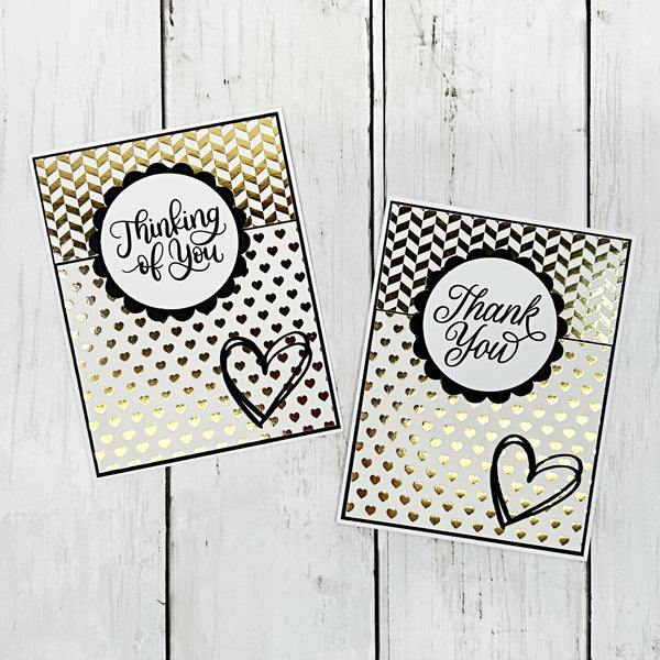 Elegant Assorted Card Set of 6, Handmade Notecards