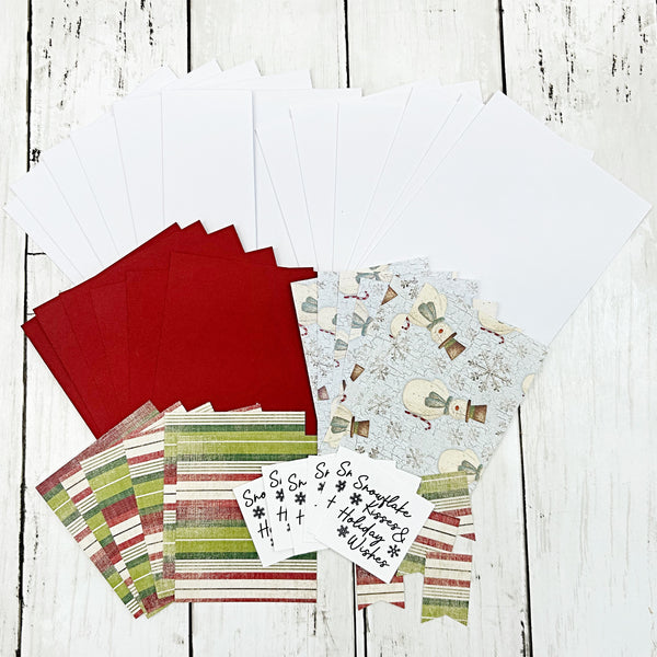 Cute DIY Christmas Cardmaking Kit, Make Your Own Greeting Cards, Beginner Friendly