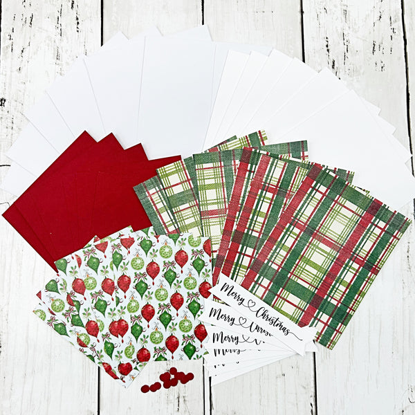 Christmas DIY Cardmaking Kit, Make Your Own Greeting Cards, Beginner Friendly