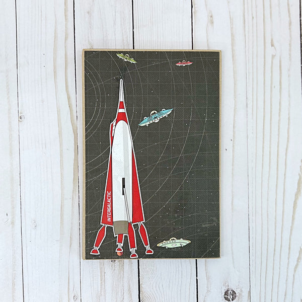 Premade Space Themed Album,  Handmade Scrapbook Ready for Photos