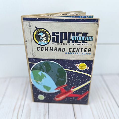 Premade Space Themed Album,  Handmade Scrapbook Ready for Photos