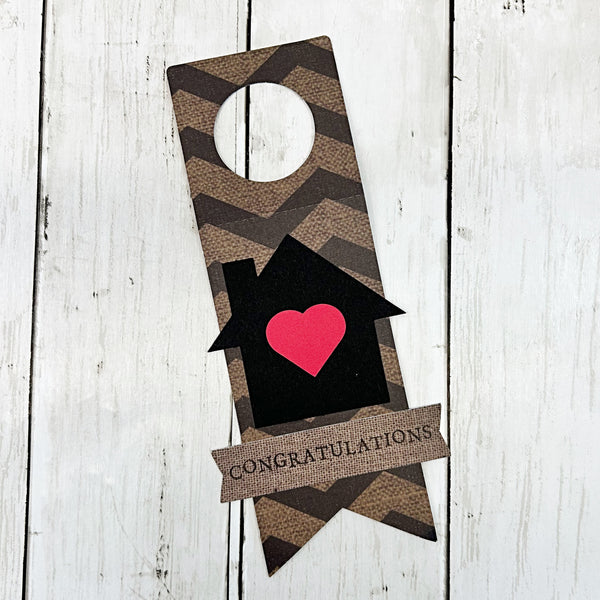 New Home Congratulations Wine Bottle Gift Tag, Champagne Bottle Accessory for Housewarming Gift