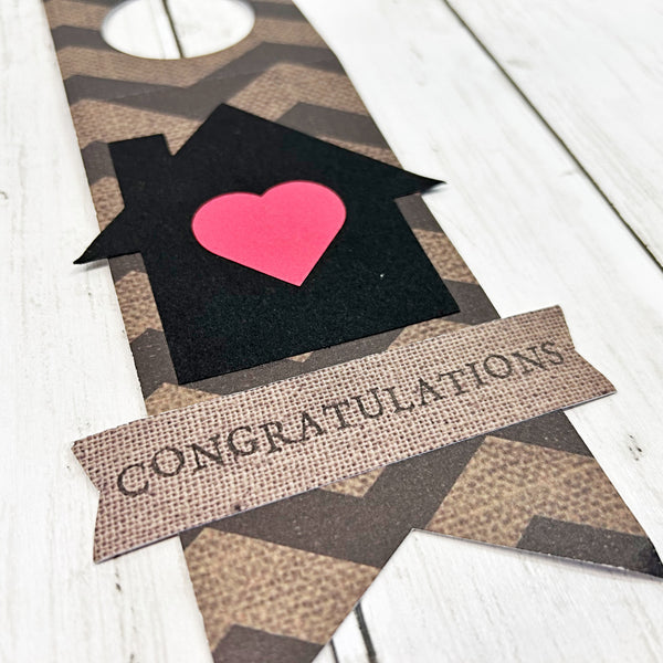 New Home Congratulations Wine Bottle Gift Tag, Champagne Bottle Accessory for Housewarming Gift