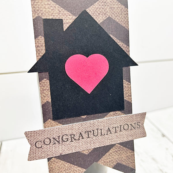 New Home Congratulations Wine Bottle Gift Tag, Champagne Bottle Accessory for Housewarming Gift