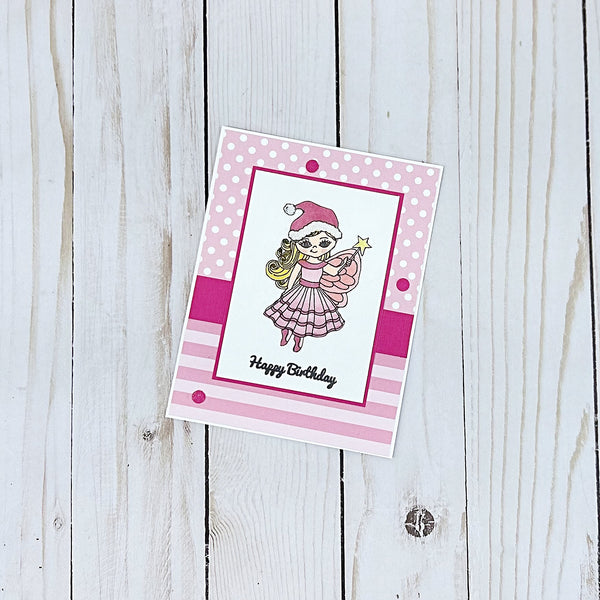 Winter Fairy Handmade Birthday Card for Girl