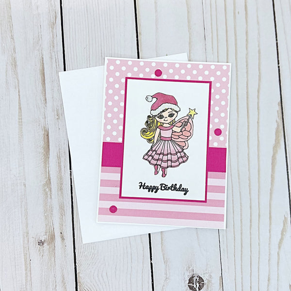 Winter Fairy Handmade Birthday Card for Girl