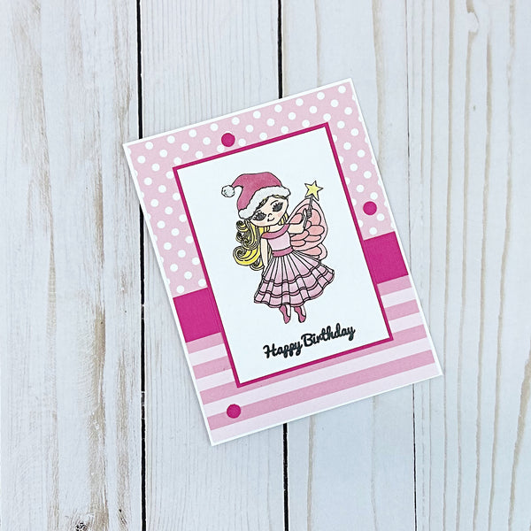 Winter Fairy Handmade Birthday Card for Girl