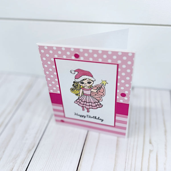 Winter Fairy Handmade Birthday Card for Girl