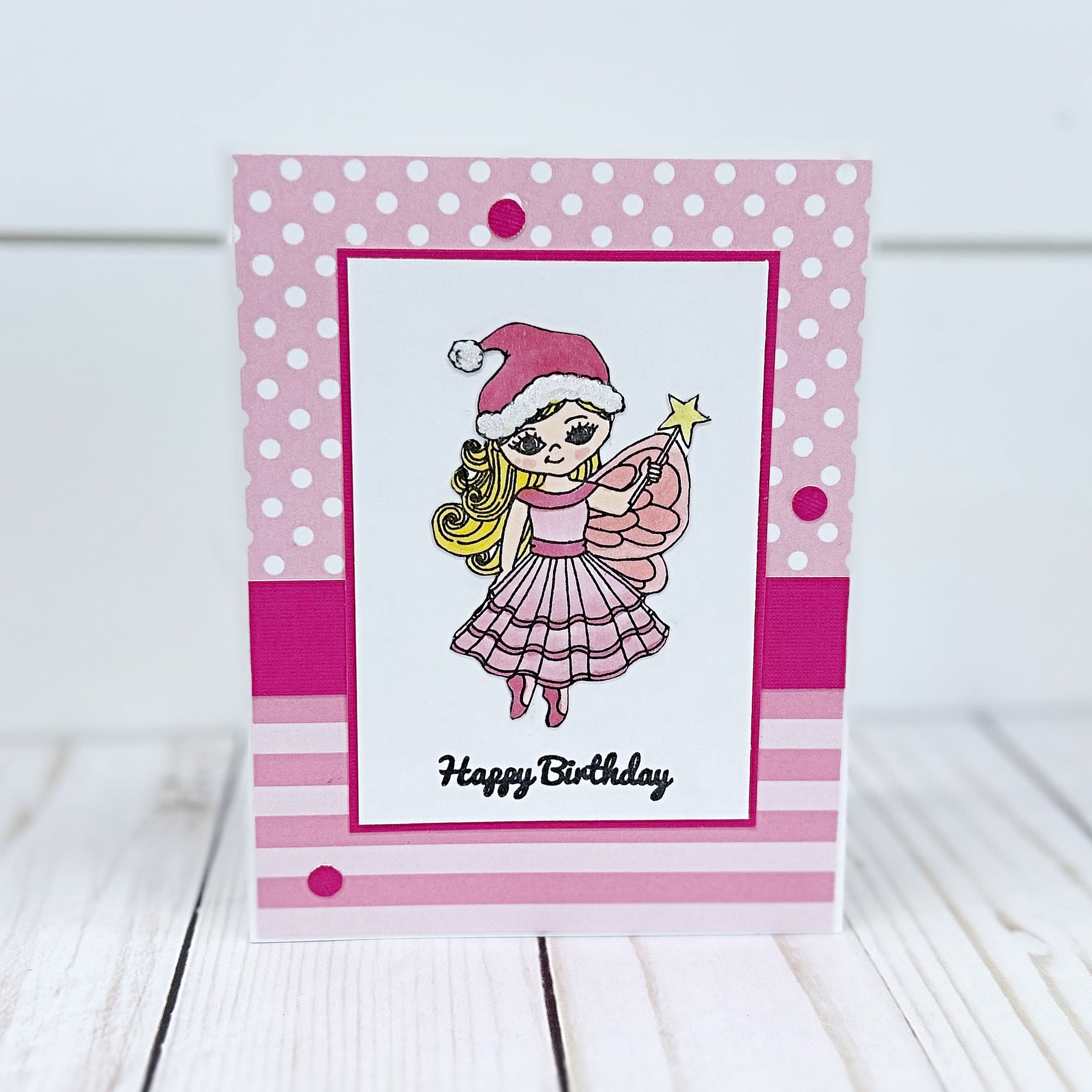 Winter Fairy Handmade Birthday Card for Girl