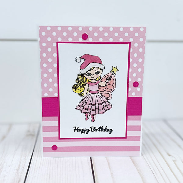 Winter Fairy Handmade Birthday Card for Girl