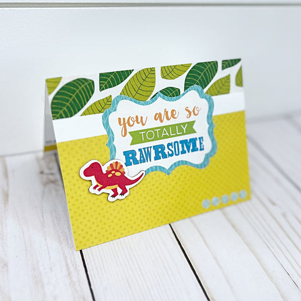 Cute Dinosaur Handmade Birthday Card for Boy