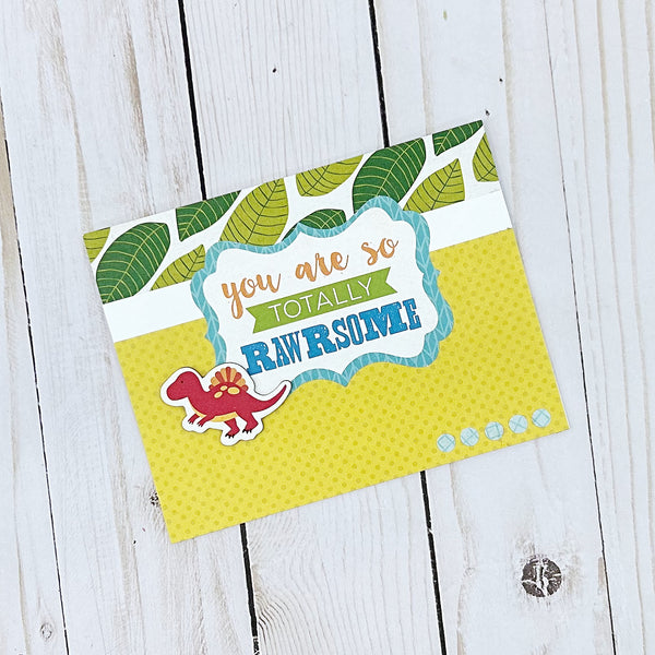 Cute Dinosaur Handmade Birthday Card for Boy