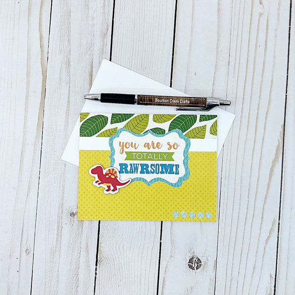 Cute Dinosaur Handmade Birthday Card for Boy