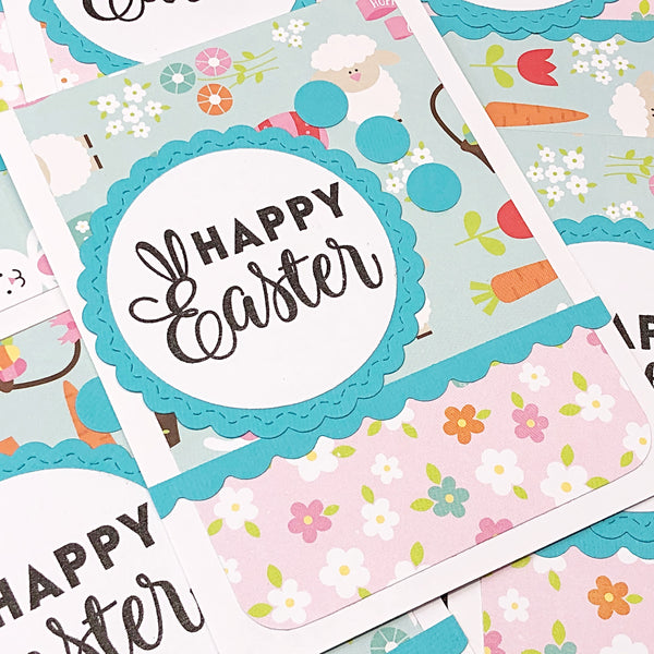 Cute Happy Easter Card Set  of 6, Handmade Note Cards