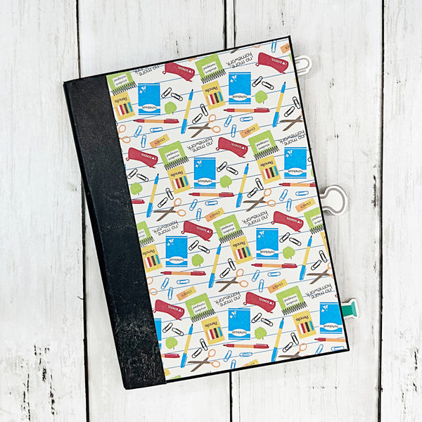 Premade School Life 5x7 Inch Scrapbook Album - Ready for Photos