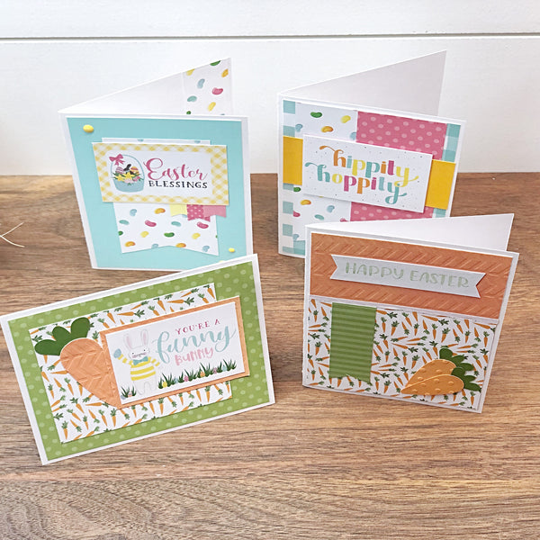 Cute  Easter Card Set of 4 Handmade Greeting Cards