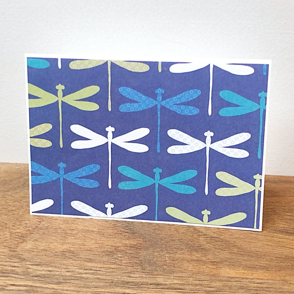 Dragonfly Themed Note Card Gift Set of 6 Blank Inside All Occasion Stationary Set