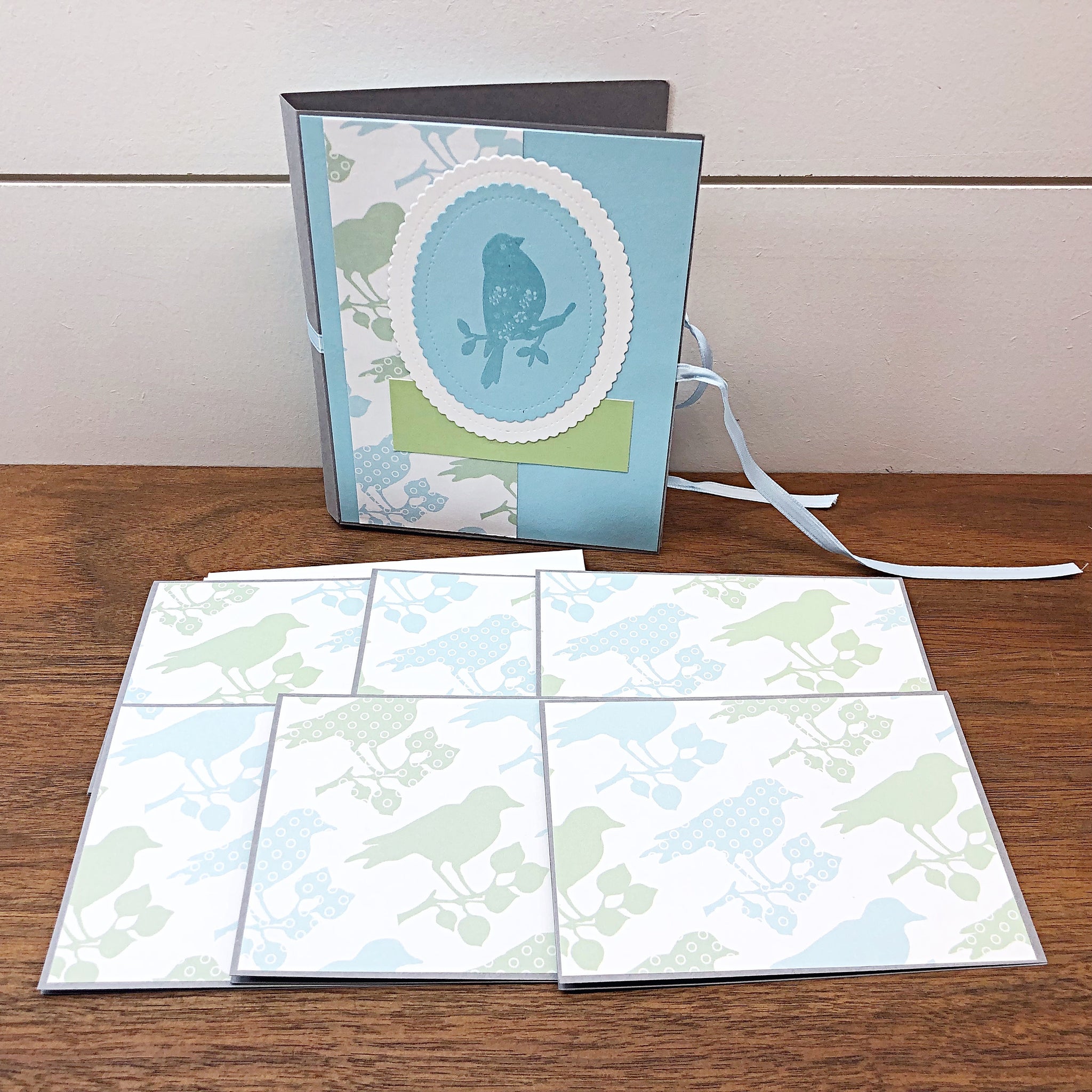 Bird Themed Note Card Gift Set of 6 Blank Inside All Occasion Stationary Set