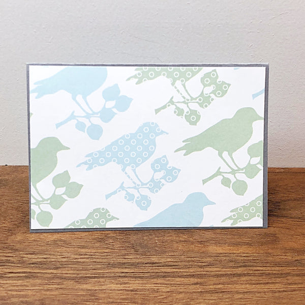 Bird Themed Note Card Gift Set of 6 Blank Inside All Occasion Stationary Set