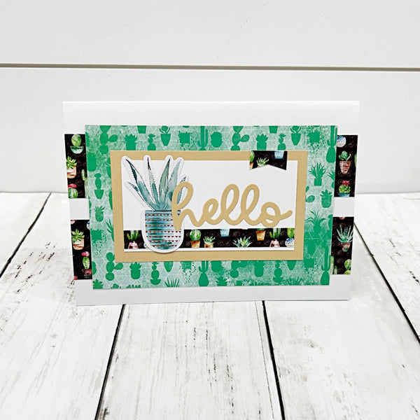 Hello Note Card Set of 4, Handmade Greetings