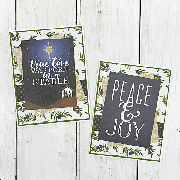 Christmas Card Set of 7, Handmade Christian Holiday Cards