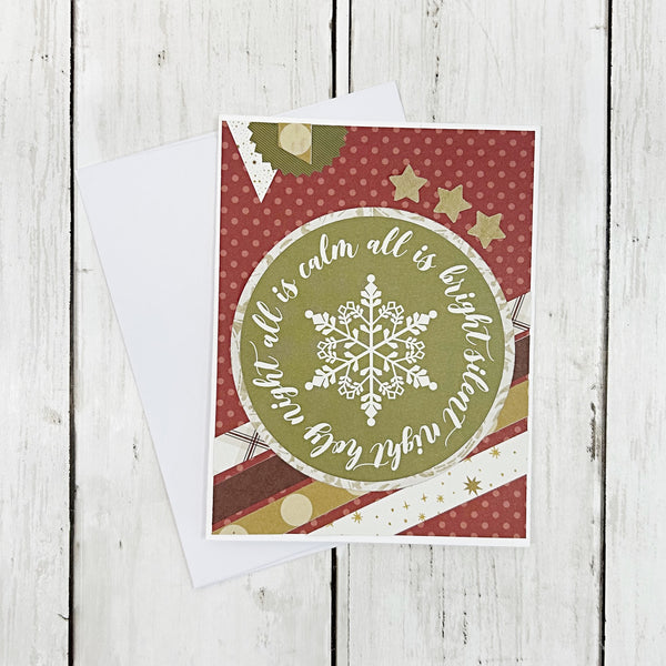 Christmas Card Set of 7, Handmade Christian Holiday Cards
