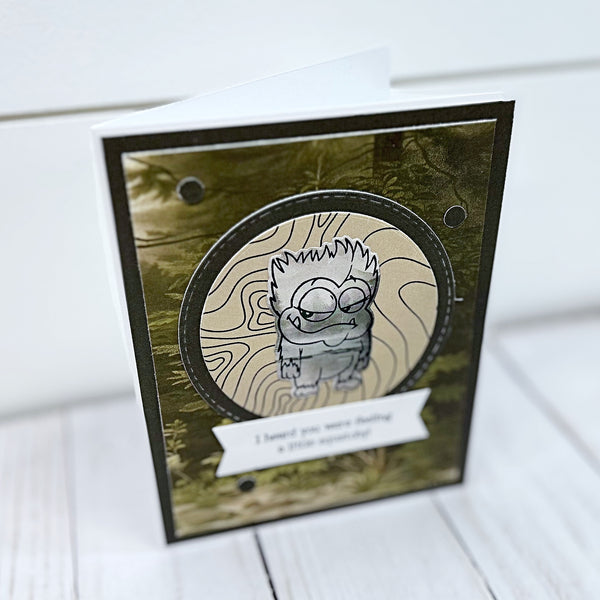 Get Well Soon Handmade Card, I Heard You Were Feeling Squatchy