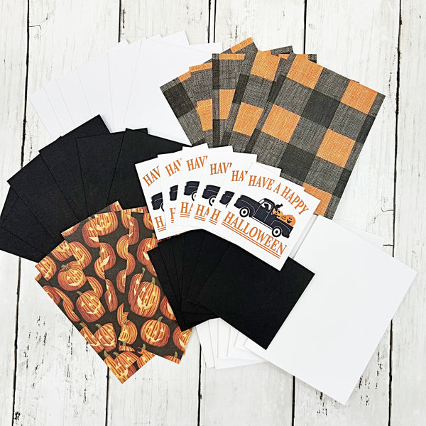 DIY Halloween Card Kit, Make Your Own Greeting Cards, Beginner Cardmaking