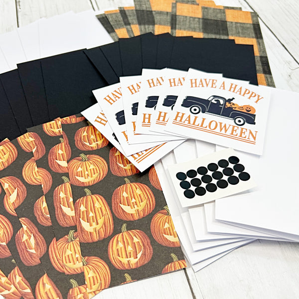 DIY Halloween Card Kit, Make Your Own Greeting Cards, Beginner Cardmaking