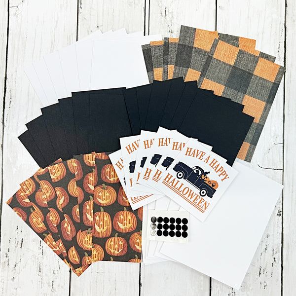 DIY Halloween Card Kit, Make Your Own Greeting Cards, Beginner Cardmaking